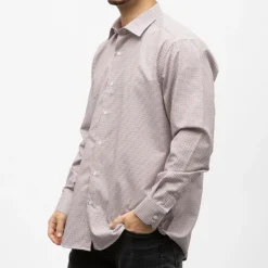 BILL TORNADE Bill00 chemise coton poly Éclatant - pied de poule Homme BLANC New