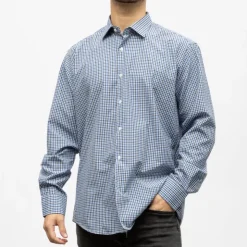 BILL TORNADE Bill00 chemise coton poly royal - vichy Homme BLEU Online