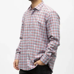 BILL TORNADE Bill00 chemise coton poly bleu marine - carreaux Homme ROUGE Best