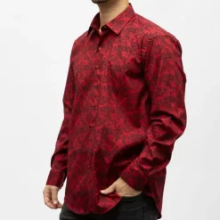 BILL TORNADE Bill00 chemise coton poly profond - grunge Homme ROUGE Outlet