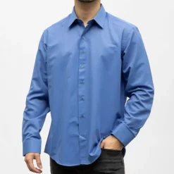 BILL TORNADE Bill01 chemise coton poly uni petrole Homme BLEU PETROLE Online