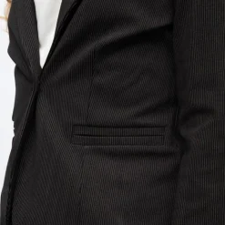 PLEASE Blazer col à revers avec un bouton Femme NOIR Outlet