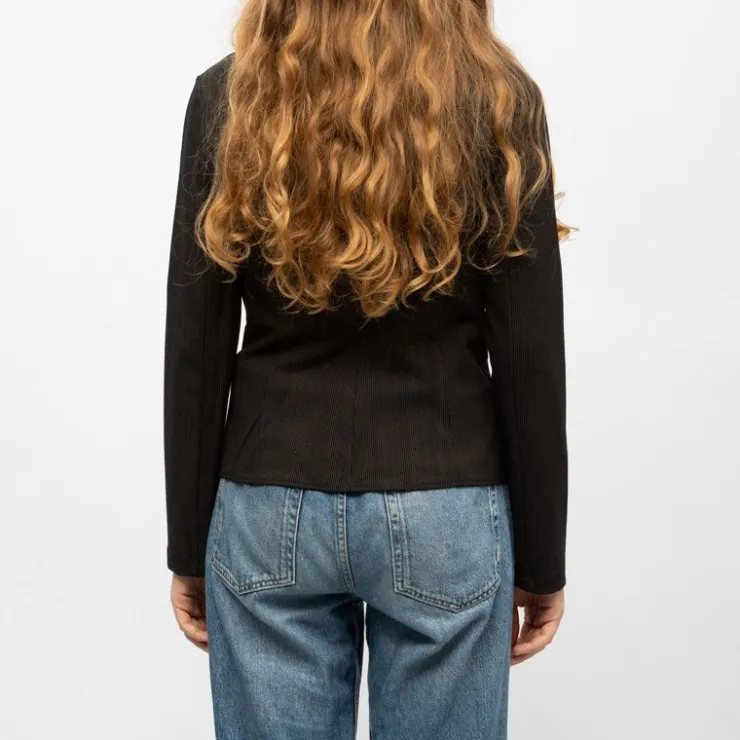 PLEASE Blazer col à revers avec un bouton Femme NOIR Outlet