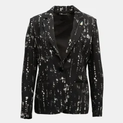 PLEASE Blazer imprimé col à revers Femme NOIR Clearance