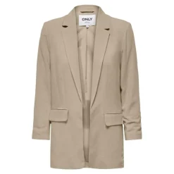 ONLY Blazer manches 3/4 col à revers avec poches Femme BEIGE Best