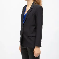 LA PETITE ETOILE Blazer vida boutons motif écaille de tortue Femme BLEU FONCE Outlet