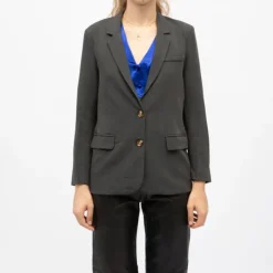 LA PETITE ETOILE Blazer vida boutons motif écaille de tortue Femme GRIS FONCE Online