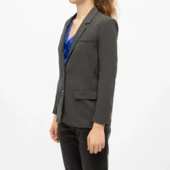 LA PETITE ETOILE Blazer vida boutons motif écaille de tortue Femme GRIS FONCE Online