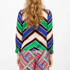 LA PETITE ETOILE Blouse à rayures bess col croisé Femme MULTICOLORE Sale