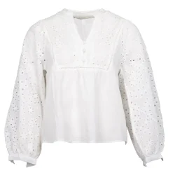 LA PETITE ETOILE Blouse brodée briam col V Femme BLANC Clearance