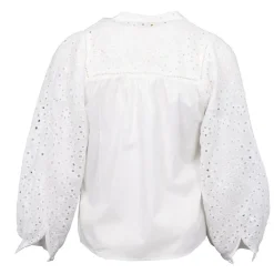 LA PETITE ETOILE Blouse brodée briam col V Femme BLANC Clearance