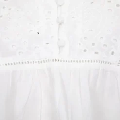 LA PETITE ETOILE Blouse brodée briam col V Femme BLANC Clearance