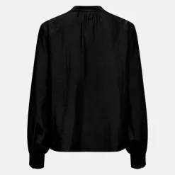 JDY Blouse celeste col rond décolleté v poignets boutonnés Femme NOIR Outlet
