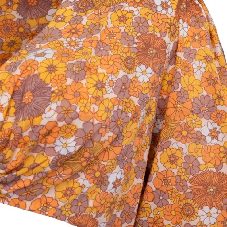 ANTIK BATIK Blouse crop marty à fleurs Femme ORANGE