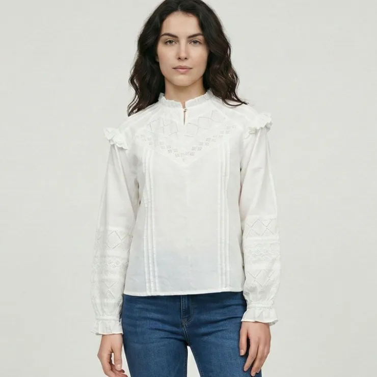 LES TROPEZIENNES PAR M.BELARBI Blouse cuesta Femme BLANC