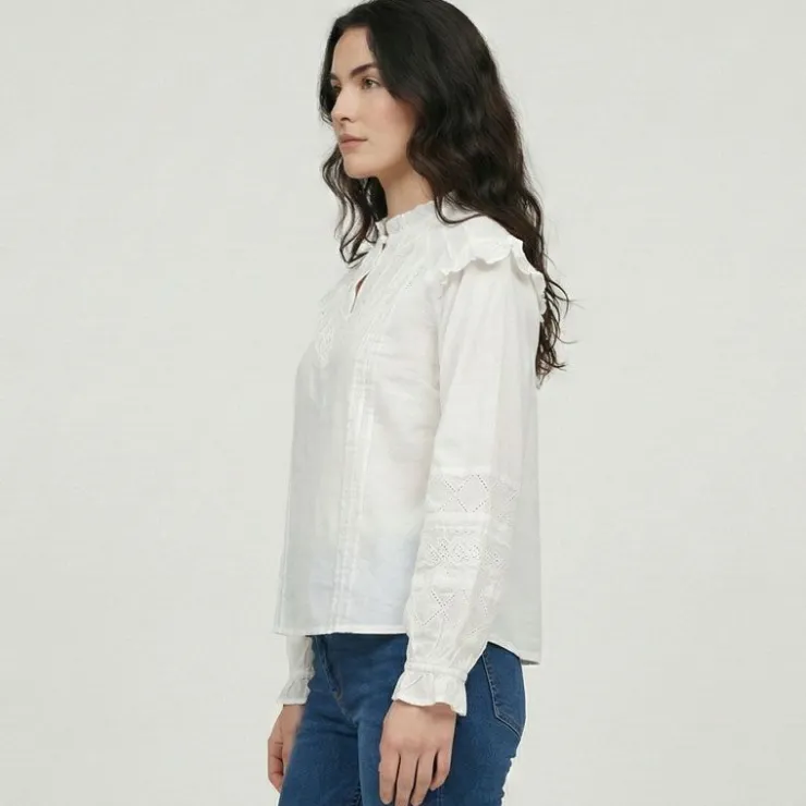 LES TROPEZIENNES PAR M.BELARBI Blouse cuesta Femme BLANC