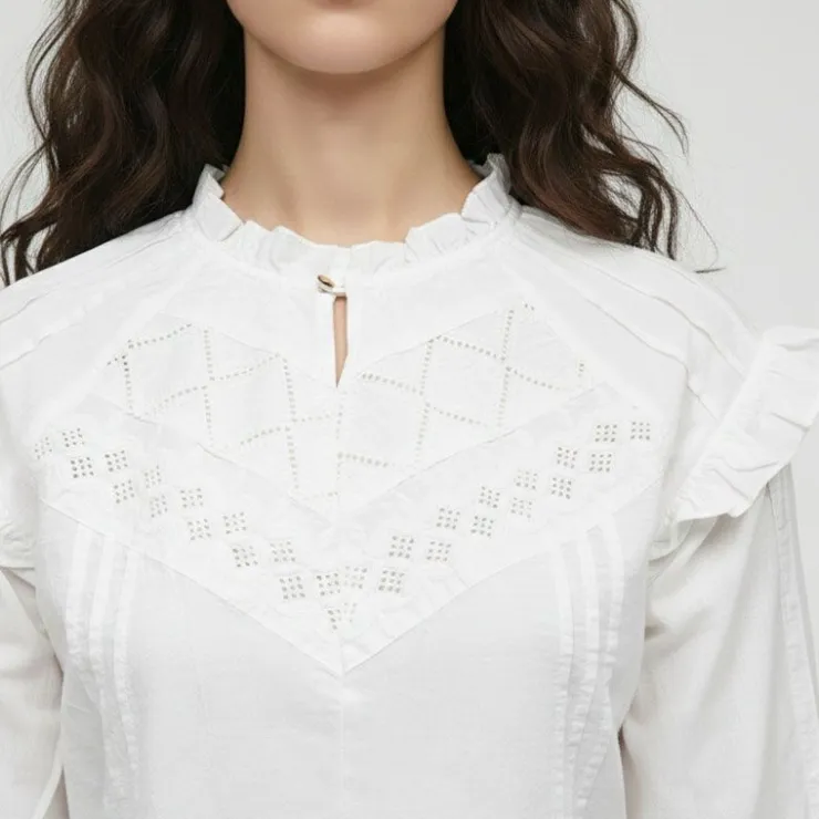 LES TROPEZIENNES PAR M.BELARBI Blouse cuesta Femme BLANC