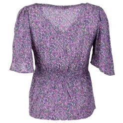 LA PETITE ETOILE Blouse fleurie manches volantes Femme VIOLET Best