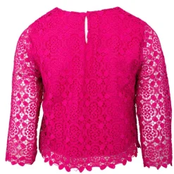LA PETITE ETOILE Blouse fuchsia à dentelle Bleya Femme ROSE Outlet