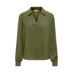 JDY Blouse légère Divya col V à revers Femme KAKI Best