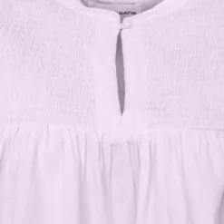 ANTIK BATIK Blouse manches courtes à volants hita col fermé avec bouton Femme VIOLET CLAIR Best