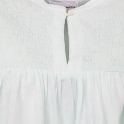 ANTIK BATIK Blouse manches courtes à volants hita col fermé avec bouton Femme VERT CLAIR Best