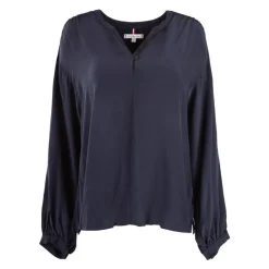 TOMMY HILFIGER Blouse manches longues fluide Femme bleu foncé BLEU FONCE Outlet