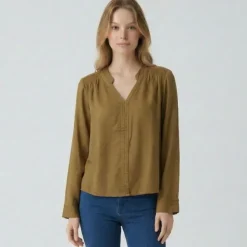 LES TROPEZIENNES PAR M.BELARBI Blouse olive cruis Femme KAKI Sale