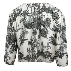 HOLLY AND JOEY Blouse orli imprimé palmier effet satiné Femme BLANC ECRU Outlet