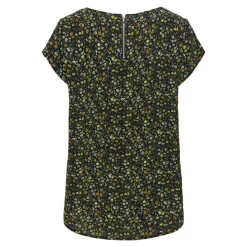 ONLY Blouse vic vert foncé à fleurs jaunes Femme VERT FONCE New