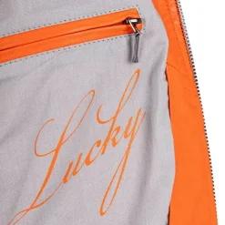 OAKWOOD Blouson veste style bombers en cuir Femme ORANGE CLAIR Outlet