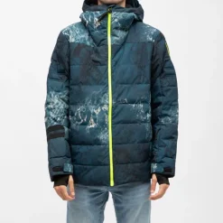 ROSSIGNOL Blouson de ski à motif imprimé avec capuche Homme BLEU FONCE Hot