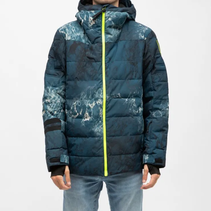 ROSSIGNOL Blouson de ski à motif imprimé avec capuche Homme BLEU FONCE Hot