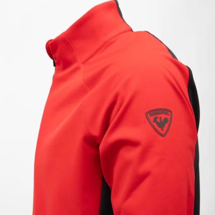 ROSSIGNOL Blouson uni softshell avec zip logo blason Homme ROUGE Clearance