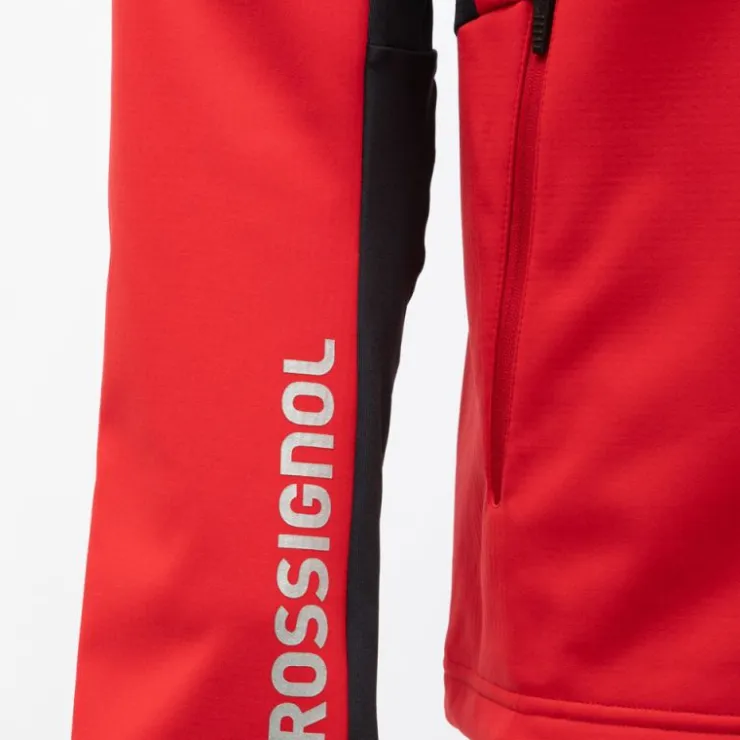 ROSSIGNOL Blouson uni softshell avec zip logo blason Homme ROUGE Clearance