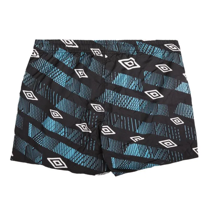 UMBRO Boardshort avec ceinture blanche motifs graphiques rouges Homme BLEU