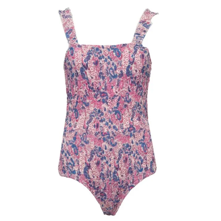 ANTIK BATIK Body Helene coton imprimé cachemire Femme ROSE New
