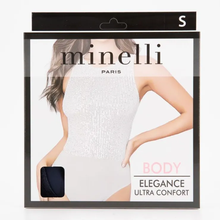 MINELLI Body élégance ultra confort imprimé animal victory Femme BLEU FONCE Clearance