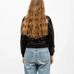 DEELUXE 74 Bomber à séquins amanda black Femme NOIR Discount