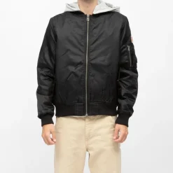 COMPAGNIE DE CALIFORNIE Bomber avec capuche sweat intégrée Homme NOIR Best