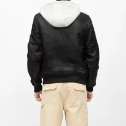 COMPAGNIE DE CALIFORNIE Bomber avec capuche sweat intégrée Homme NOIR Best