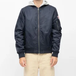 COMPAGNIE DE CALIFORNIE Bomber avec capuche sweat intégrée Homme BLEU FONCE New