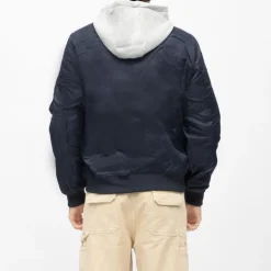 COMPAGNIE DE CALIFORNIE Bomber avec capuche sweat intégrée Homme BLEU FONCE New