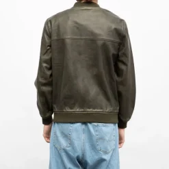 DEELUXE 74 Bomber garet similicuir effet usé Homme KAKI