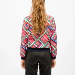 LA PETITE ETOILE Bomber vicky zippé imprimé graphique Femme MULTICOLORE Online