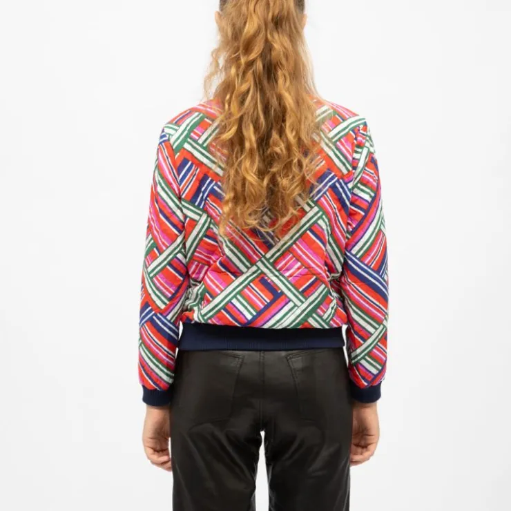 LA PETITE ETOILE Bomber vicky zippé imprimé graphique Femme MULTICOLORE Online