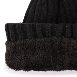 BILL TORNADE Bonnet effet côtes Mixte NOIR Outlet