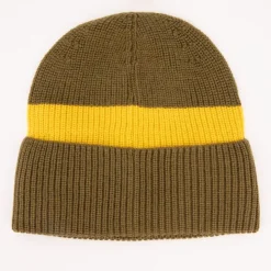 ROSSIGNOL Bonnet en maille à retrousser avec logo en relief Homme KAKI New