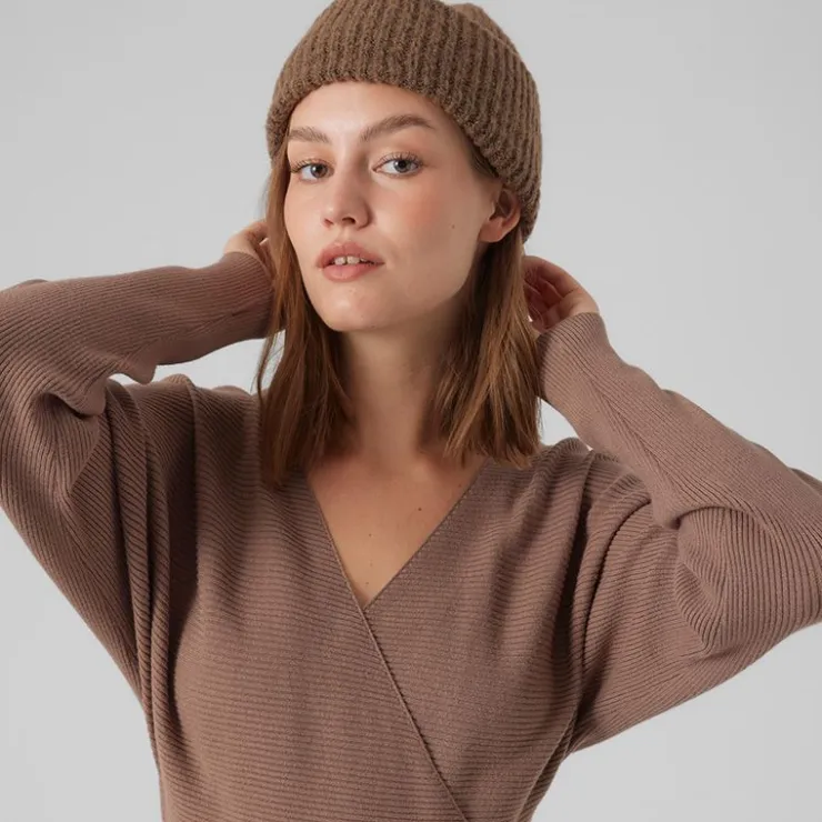 VERO MODA Bonnet fil chenille Femme MARRON Online