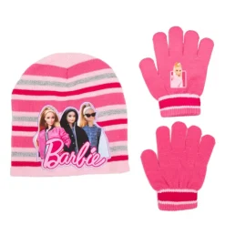 TOM & KIDDY Bonnet gants fille barbie Enfant ROSE CLAIR Hot